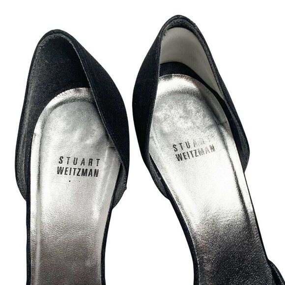 STUART WEITZMAN Women's Black Heels Made in Spain Shoe Size 10.5B - Picture 6 of 11